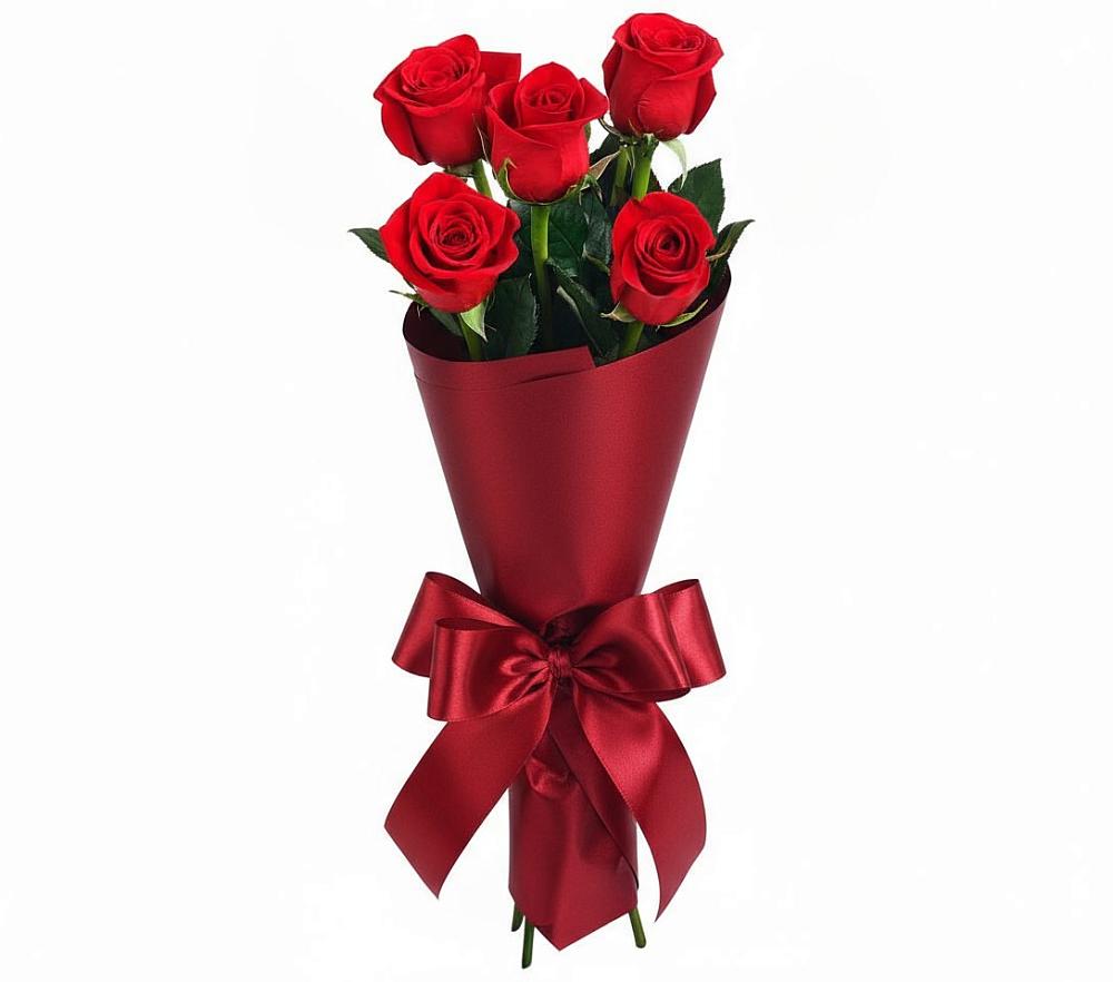 Букет 5 Красных роз Эдлесс Лав в Александрии