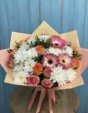 Букет цветов из:  Розы, Герберы и Хризантемы в Александрии