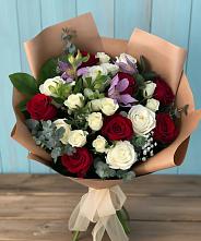 Букет цветов из:  Розы и Альстромерии #REPLACE_PRED# Александрии