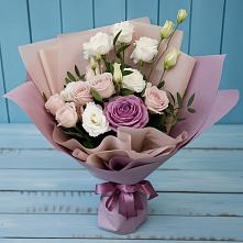 Букет цветов из:  Розы и Лизиантусы #REPLACE_PRED# Александрии
