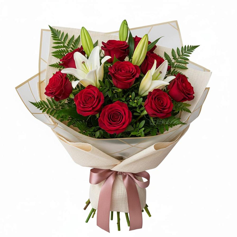 Букет цветов из: Лилии и Розы в Александрии