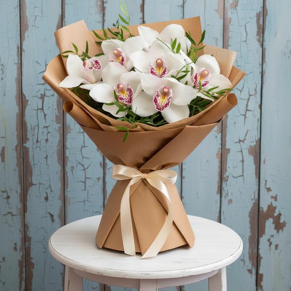 Букет цветов из: Орхидеи и Розы в Александрии