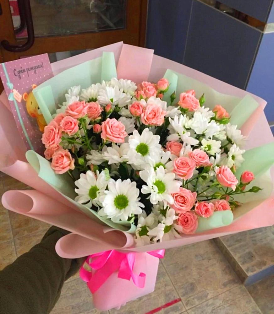 Букет цветов из: Розы и Хризантемы в Александрии