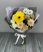 Букет цветов из:  Розы, Герберы и Хризантемы в Александрии