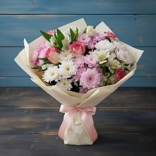 Букет цветов из:  Хризантемы, Альстромерии и Розы в Александрии