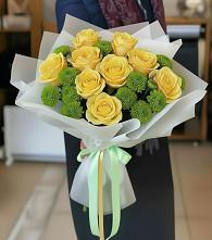 Букет цветов из:  Хризантемы и Розы в Александрии