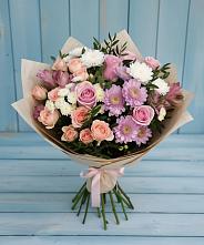 Букет цветов из:  Хризантемы, Розы и Альстромерии в Александрии