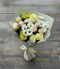 Букет цветов из:  Альстромерии, Розы и Хризантемы в Александрии