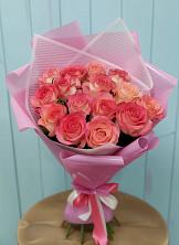 Букет 15 Розовых роз Равель в Александрии