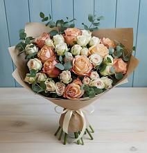 Букет цветов из:  Альстромерии и Розы #REPLACE_PRED# Александрии